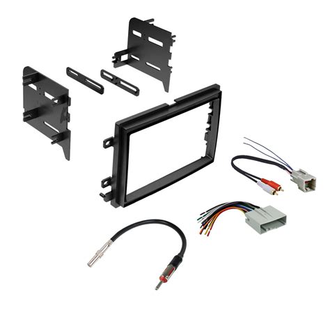 double  din car stereo radio dash kit mounting trim bezel  wiring harness plug ebay