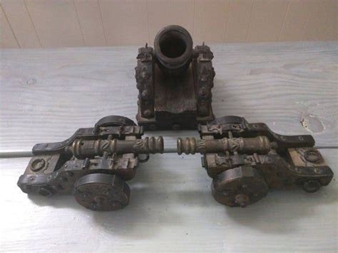 cannon replicas wood brass toy  spain spanish cannons etsy cannon vintage nautical