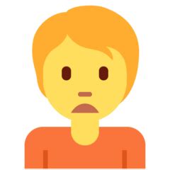 arti emoji  mengerutkan kening person frowning