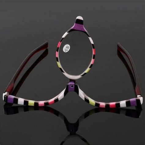 colorful readers magnifying makeup glasses eye make up spectacles flip