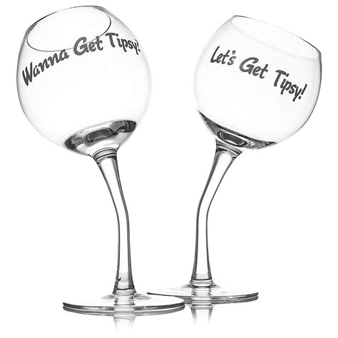 2 Tipsy Wine Glass Wedding Day Anniversary T Present Glasses