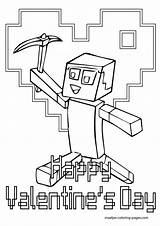 Coloring Minecraft Valentines Pages Kids Printable Color Maatjes Printables Browser Window Print Choose Board sketch template
