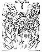 Theophany Orthodox Baptism Byzantine Sunday sketch template