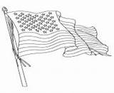 Flag Coloring American Pages Waving Printable Book Online Info sketch template