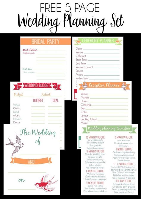 printable wedding planner pages awesome  page wedding planning