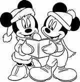 Mouse Mickey Christmas Coloring Pages Print sketch template