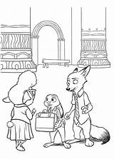 Pages Coloring Zootopia Zootropolis Color Trailers Coloring2print Movie sketch template