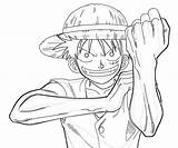 Luffy Piece Coloring Pages Monkey Character Printable Color Template Sketch Getcolorings Print sketch template