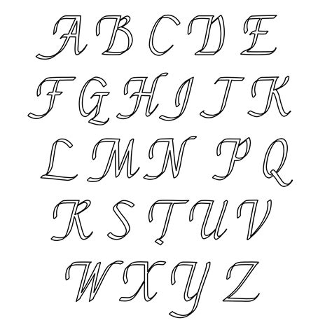 large script letters    printables printablee