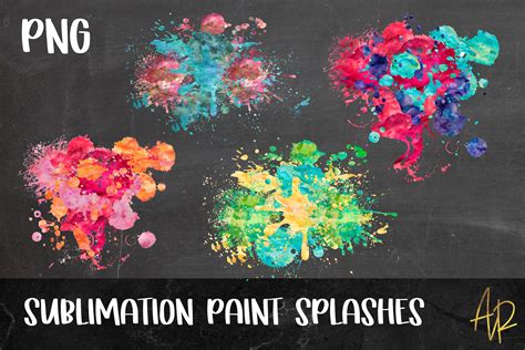 sublimation background colourpaint splashes png bundle