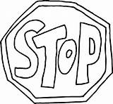 Coloring Stop Sign Printable Signs Clipart Comments Pages sketch template