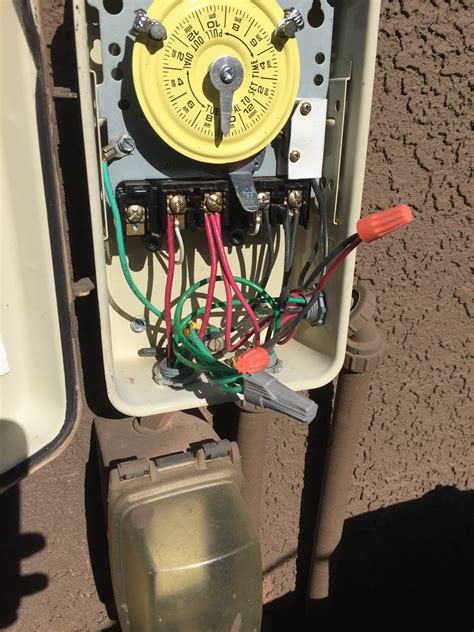 pool timer   installed   previous owner    powered  tapping
