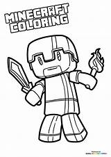 Steve Creeper Herobrine Torch Aphmau Colouring Minecart Coloringpagesonly Getcolorings Books sketch template