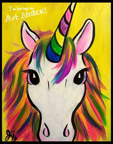 canvas painting ideas  kids unicorn anonimamentemivida