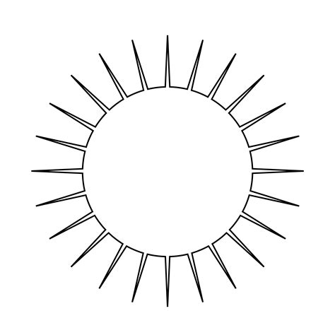 sun outline  vector art   downloads