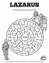 Lazarus Maze Coloring Mazes Word Raises Sharefaith Navigate Giving sketch template