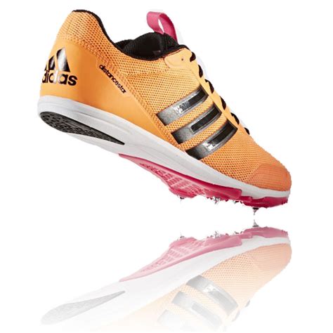 adidas distancestar womens orange athletic running track spikes shoes trainers ebay
