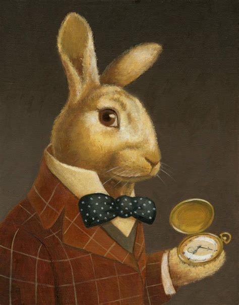 rabbit portrait print rabbit art animal portrait victorian etsy
