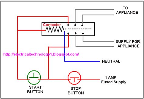 wiring diagram single phase contactor