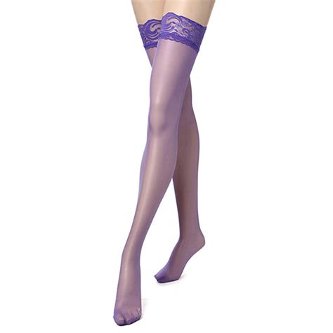 women ladies lace top silicone sheer over keen thigh high stockings pantyhose at banggood sold out