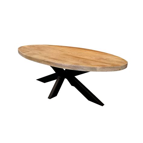 ovale salontafel mangohout mango houten meubels