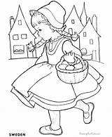 Coloring Pages Norway Getcolorings Sweden Christmas sketch template