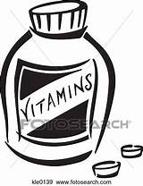 Vitamins Bottle Clipart Illustration Stock Fotosearch Illustrations sketch template