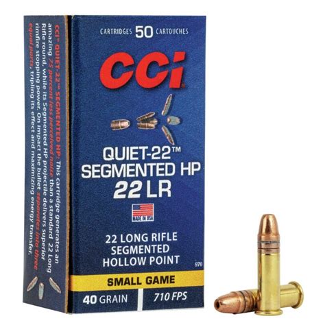 cci quiet 22 22lr ammo 40gr shp 50 rounds