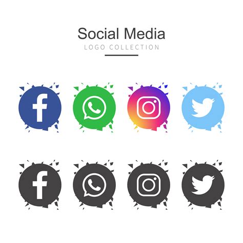 popular social media logo collection   vectors clipart graphics vector art