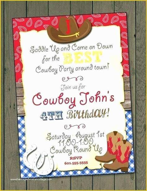 cowboy invitations template    western wedding invitation cowboy