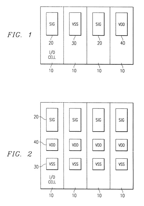 patent  universal io pad structure     staggered wire bonding  arrayed