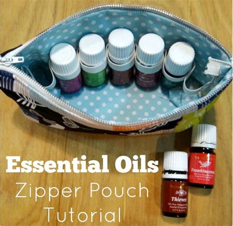 tutorial essential oils zipper pouch sewing
