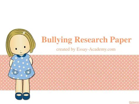 bullying research paper powerpoint