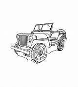 Cj Jeeps Willys 4x4 Truck Rubicon sketch template