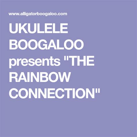 ukulele boogaloo presents the rainbow connection in 2019 rainbow connection ukulele blue moon