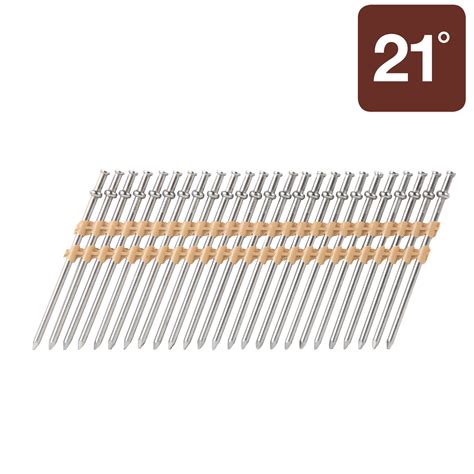 3 1 2 Inch 21 Degree Plastic Strip Collated Duplex Nail Metabo Hpt