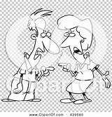 Clip Engaged Argument Outline Couple Illustration Cartoon Rf Royalty Toonaday sketch template