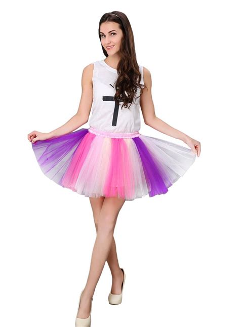 amazoncom dressystar womens rainbow tutu dresses dance skirts costume clothing girls short