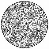 Antistress Doodle Mandala Pages Adult Sheets sketch template