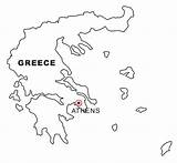 Grecia Griechenland Landkarte Croquis Cartine Geografie Landkarten Malvorlage Colorea Gratismalvorlagen sketch template