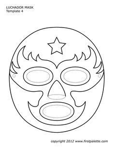 luchador mask template luchador luchador mask coloring pages