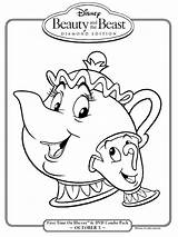 Beast Beauty Potts Chip Coloring Mrs Pages Kids Clipart Printables Getcolorings Color Getdrawings Webstockreview Printable sketch template