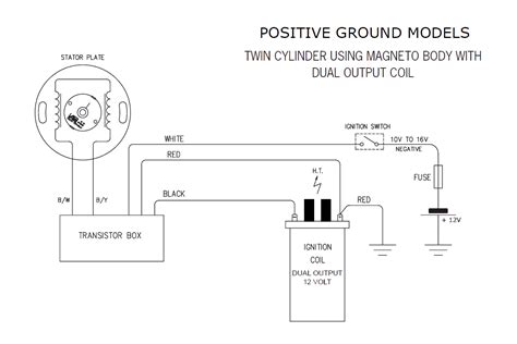 tractor  volt positive ground wiring diagram