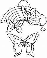 Kolorowanka Motyle Kolorowanki Tecza Tęcza Druku Dzieci Wydrukowania Rainbows Printcolorcraft Flowers Kwiaty sketch template
