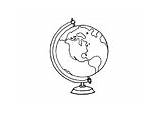 Coloring Pages Earth Globe sketch template