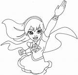 Superwoman Coloring Pages Printable Getcolorings Color Super sketch template