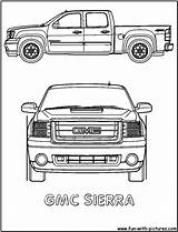 Gmc Coloring Pages Truck Sierra Pickup Color Chevy Printable Template sketch template