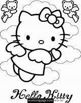 Angel Pages Coloring Cat Getcolorings Kitty Hello sketch template