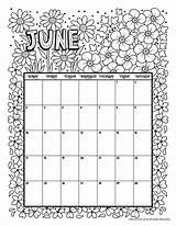 Calendar Coloring Printable June Pages Kids Calender Print Template 2021 Woojr Monthly Jr Woo Activities Jun Mandala sketch template