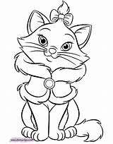 Marie Aristocats Coloring Pages Coat Wearing Disneyclips sketch template